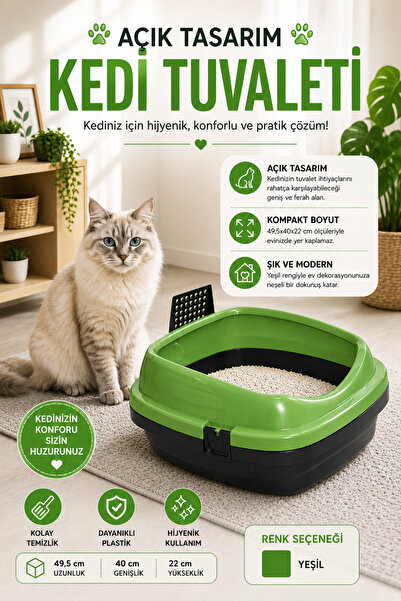 Yıldızhane Comfort Kedi Tuvaleti Kürek Hediyeli Emniyetli Tasarım