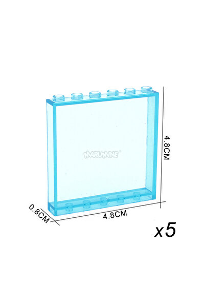 Choice4 59349 Clean Blue MARUMINE MOC Build Block Part Window Glass House Tra...