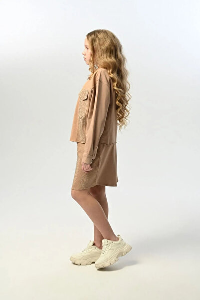 HAUSEkids 9-14 Years Premium Mussness Girls' Suit-Caramel