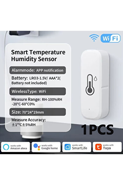 Choice1 WiFi 1PCS ZigBee 3.0 Smart Temperature Humidity Sensor Smart Home Ind...