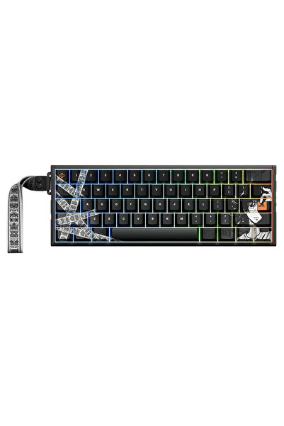 QwertyKey QK61 HE-AL Shadow – Tastatură de gaming cu efect Hall magnetic, dec...