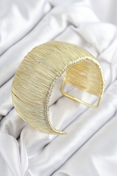 Inure Jewelry سوار نسائي من الأسلاك النحاسية مطلي بالذهب