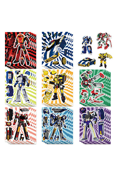 choice2 16PCS 8/16/24PCS Machine Warrior Puzzle Stickers DIY Handicraft Noteb...