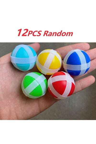 Choice 12PCS Random 12PCS Kids Sucker Sticky Ball Toy Outdoor Sports Catch Ba...
