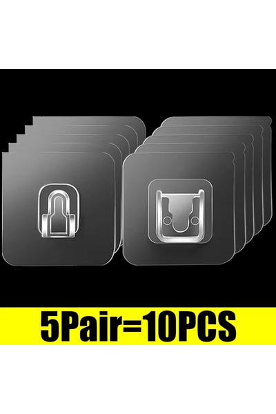 Choice 5 Pairs 10 Pairs Strong Sticky Hung Double Sided Patch Hook Buckle Tra...