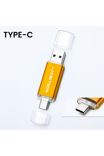 Choice1 فلاش USB ذهبي عالي السرعة من نوع C بسعة 64 جيجابايت، 2 في 1، ذاكرة US...