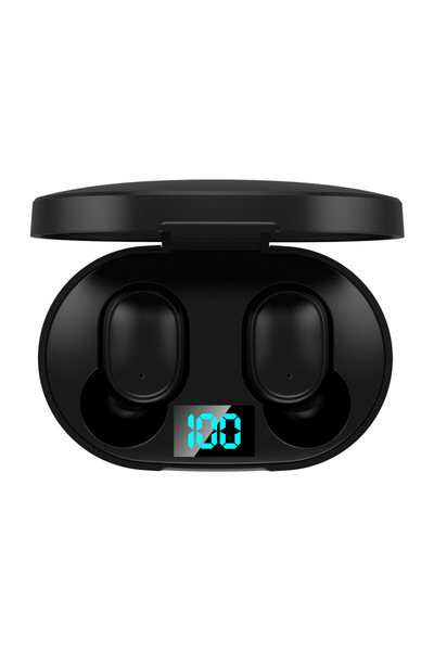 Choice3 Black E6S Digital Display Wireless Earphones Noise Canceling Waterpro...