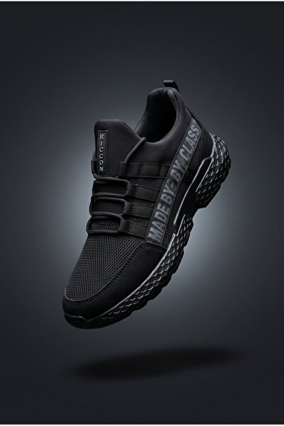 Riccon Siyah Erkek Cilt Sneaker 0012santo