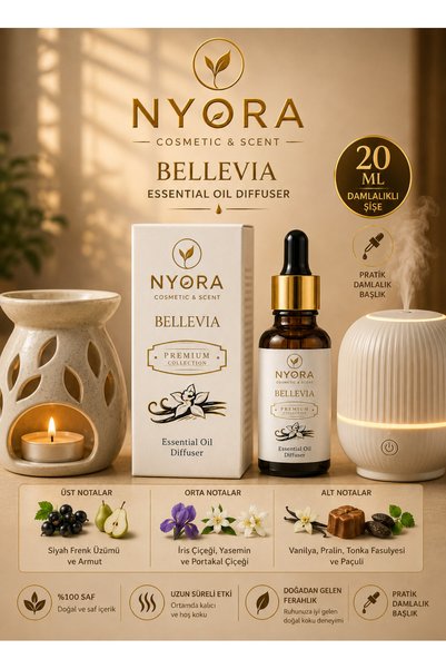 NYORA BELLEVİA 20 Ml Damlalıklı Hava Nemlendirici Ve Buhurdanlık Esansı