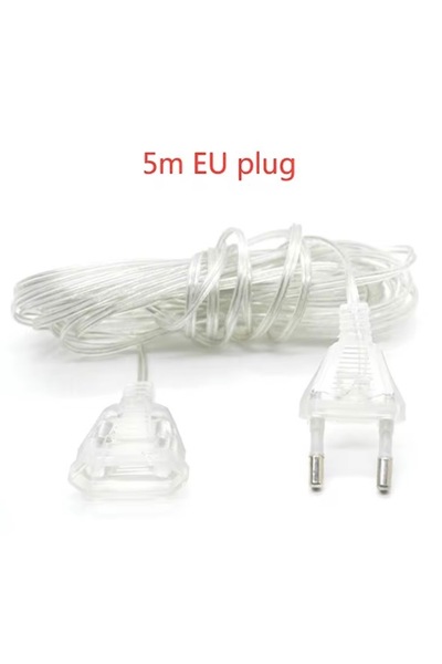 Choice 5M 3M 5M Power Extension Cord For EU Plug LED Holiday Light String Ext...