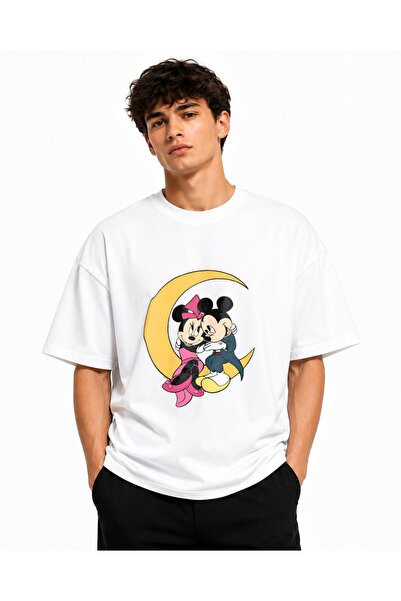 Inscriptie Unisex Βαμβακερό T-shirt Υψηλής Ποιότητας "Μίκυ Μάους και Μίνι Μάο...