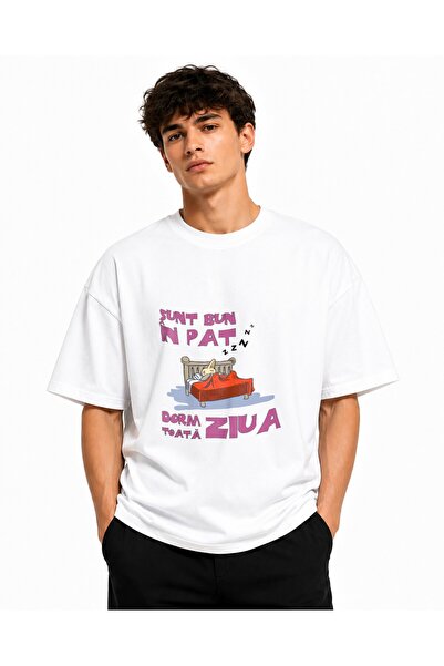 Inscriptie Unisex Βαμβακερό T-Shirt Υψηλής Ποιότητας  "Είμαι καλός στο κρεβάτι "