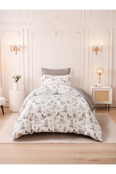 Donetella 4-Pcs Single Comforter Set 170x230 cm | Soft Reversible | Brushed M...