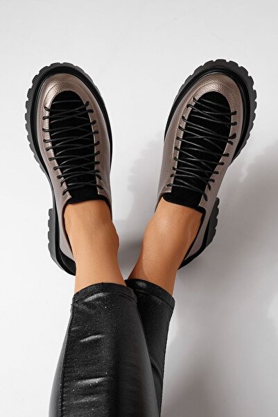 Zaira Pantofi casual dama gri din piele ecologica Florentina #24101 - 40