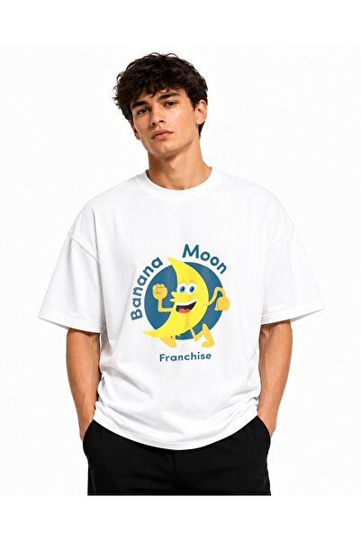 Inscriptie Tricou Unisex Bumbac Premium Casual " Banana Moon "