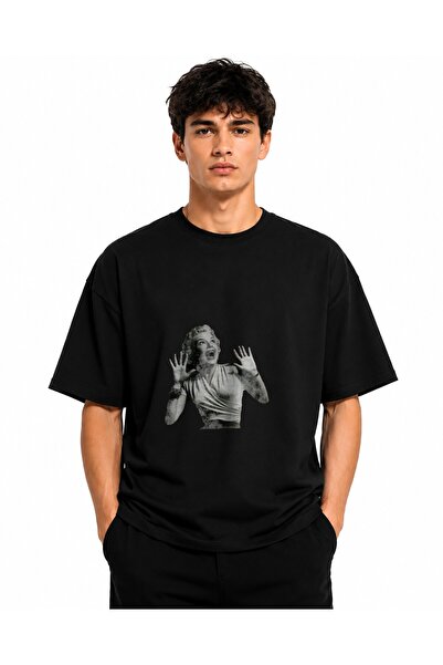 Inscriptie Tricou Unisex Bumbac Premium Casual " Marilyn Monroe screaming "