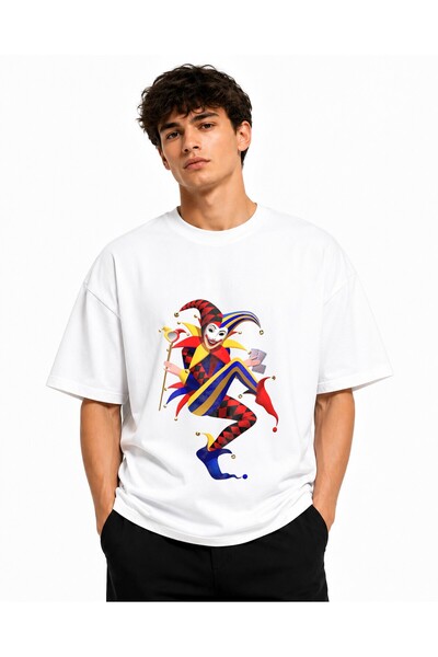 Inscriptie Tricou Unisex Bumbac Premium Casual " Joker playing card "