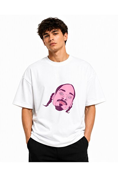 Inscriptie Tricou Unisex Bumbac Premium Casual " Snoop Dogg - funny face "
