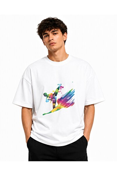 Inscriptie Tricou Unisex Bumbac Premium Casual " Arte martiale colorate "