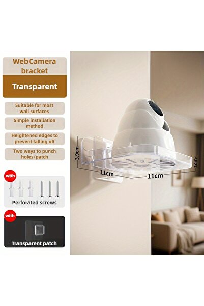 Choice8 B Clear Universal Non-Drilling Wall Mount for CCTV Camera - Durable a...