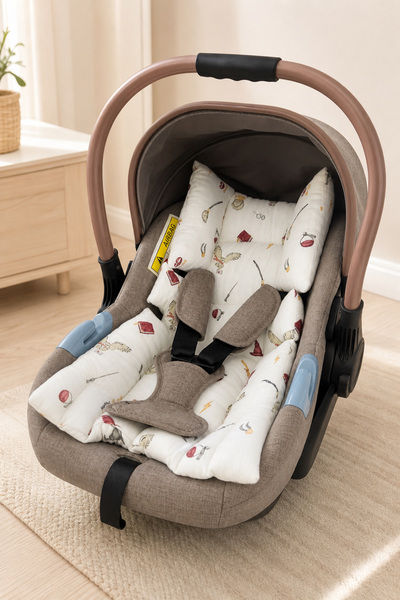 Ponchik 100% Cotton Muslin Stroller Cushion and Car Seat Cushion