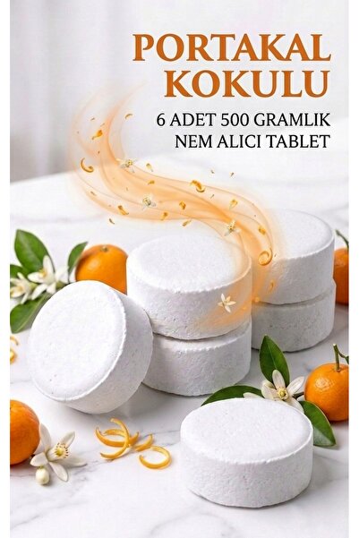 Saban 3 Adet 2x500 gr Nem Alıcı Rutubet Ve Küf Önleyici Yedek Tablet Portakal