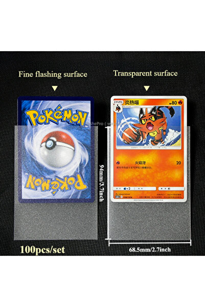 Choice 68.5 x 94mm 100pcs Card Sleeves Premium Card Protection Cover Fine San...