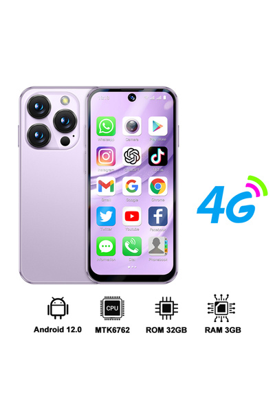 choice2 purple RAM3G ROM32G SERVO 19PRO 4G Network Mini Smartphone Android12 ...