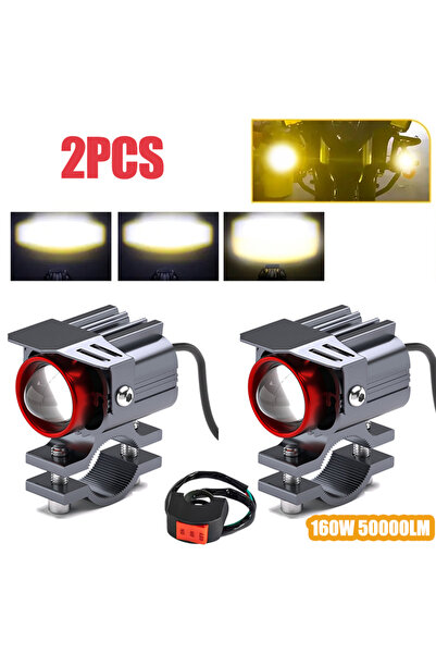 Choice 2PCS White White Heyword 160W 50000LM Motorcycle light For Motorbike O...