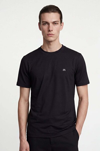 HAKKE Men's basic solid color relaxed fit t-shirt