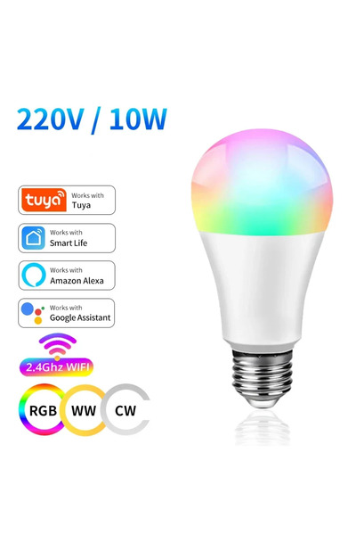 Choice5 نعم، مصباح Tuya الذكي بتقنية الواي فاي، 220 فولت، 10 واط، قاعدة E27، ...