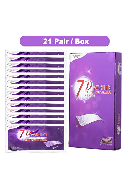 Choice1 21 زوجًا من شرائط تبييض الأسنان البنفسجية، لا تسبب حساسية الأسنان، مص...