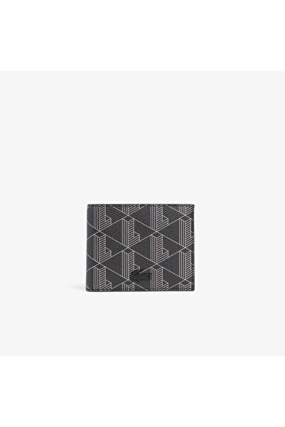 Lacoste The Blend Erkek Monogram Siyah Cüzdan