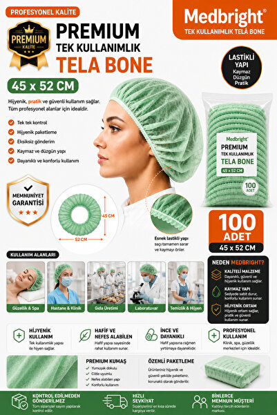 MEDBRIGHT Bone Yeşil Tek Kullanımlık 45*52 100 Adet