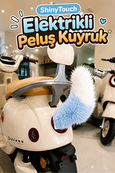 ShinyTouch Motosiklet Eğlenceli Peluş Kuyruk (Şarj Edilebilir ve Uzaktan Kuma...