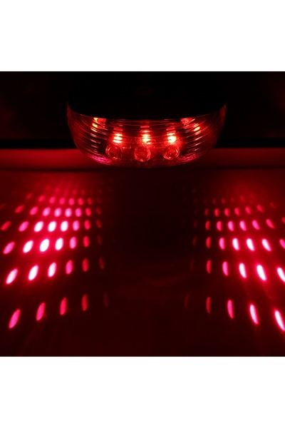 Choice Red Star Bicycle Bike LED Lights 2 Lasers 5 LED Waterproof Cycling Tai...