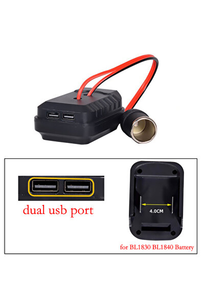 Choice1 for BL1830 battery Portable Battery Adapter with Dual USB Ports for C...