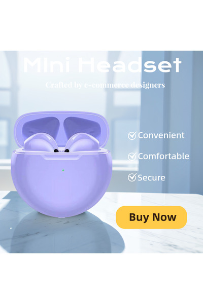 Choice Purple Mini Wireless Earphones - Bluetooth Earbuds with Microphone for...