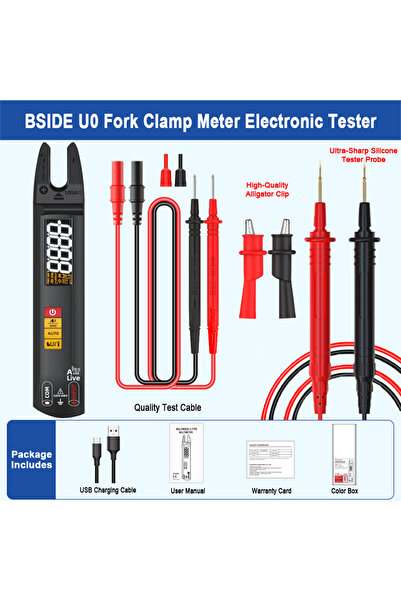 Choice U0 Tool kits BSIDE NEW Digital Clamp Meter Fork DC AC 100A Smart Ammet...