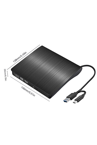 Choice USB3.0 Type C 12.7mm 2 in 1 USB 3.0 Type C Slim DVD External Enclosure...