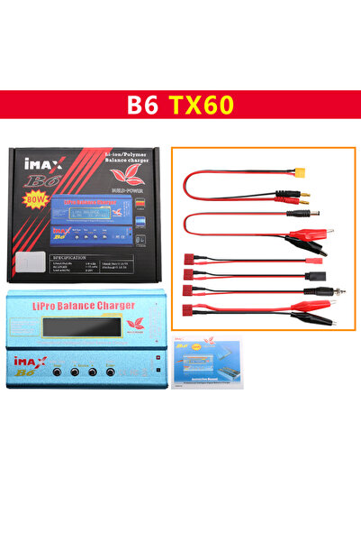 Choice شاحن بطارية B6 TX60 iMAX B6 بقدرة 80 واط، شاحن ميزان LiPo NiMh Li-ion ...