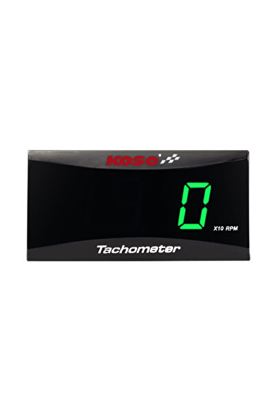 Choice8 Green KOSO RPM Mini Meter Motorcycle LCD Digital Display Engine Tach ...