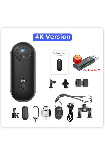 Choice1 كاميرا NONE Card 4K-Black ميني محمولة للتصوير الشخصي بتقنية 4K، كامير...