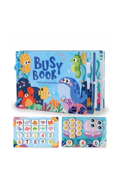 Choice4 Ocean Digital Montessori Baby Busy book My First Quiet Book Paste Ear...