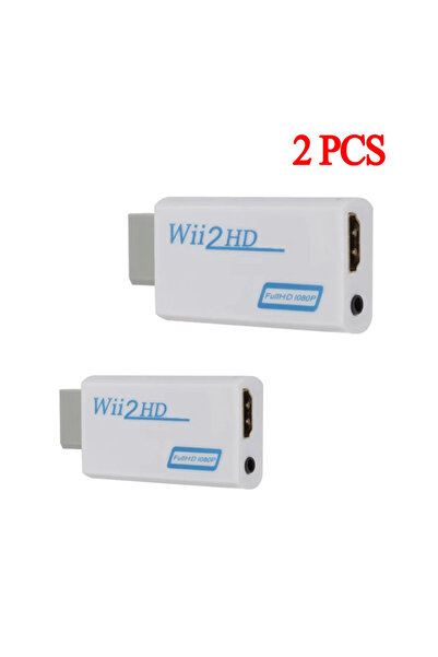 Choice 2PCS White Wii To HDMI-Compatible Converter 1080P Full HD Adapter Conn...