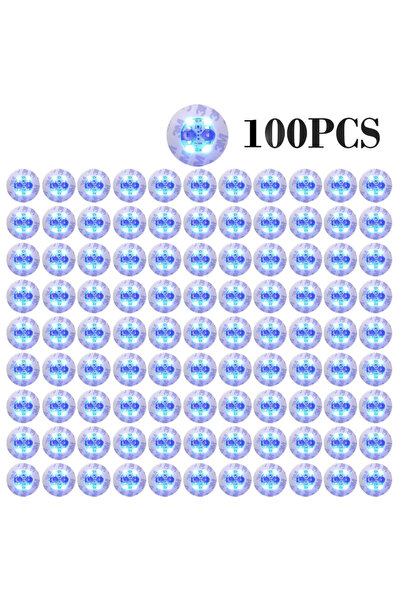 Choice7 6 سم أزرق 100 قطعة 100 قطعة LED أدوات المائدة حصيرة كوب ملصق مضيء ملو...