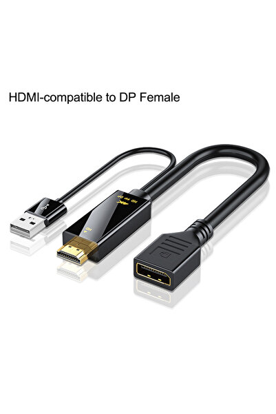 Choice كابل محول من HD إلى DP أنثى 4K متوافق مع HDMI إلى DisplayPort DP محول ...