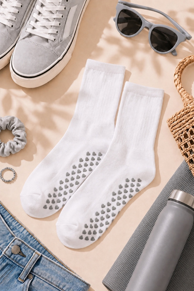 Dore Γνήσιες Unisex Premium Αντιολισθητικές Κάλτσες με Σχέδιο Καρδιάς στη Σόλ...