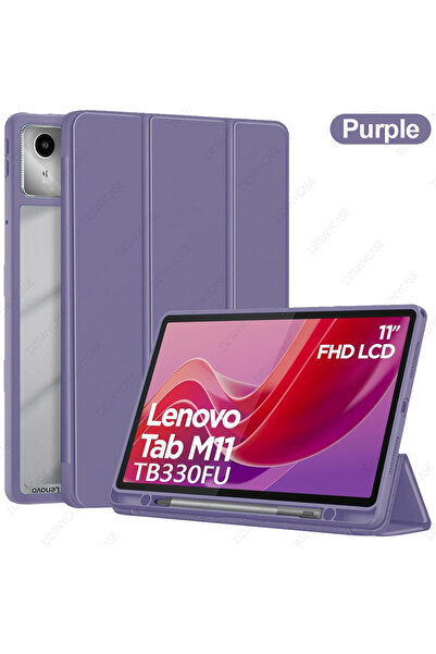 Choice5 Purple Case for Tab M11 11 Inch 2024 with Pen Holder,Clear Transparen...