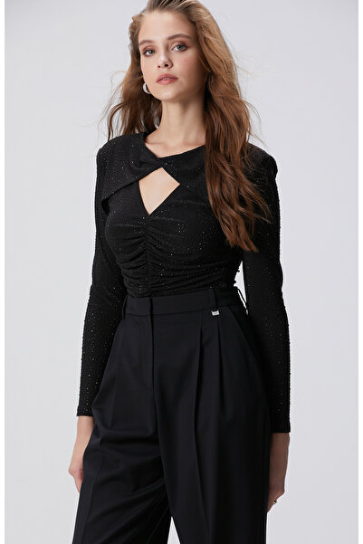 Network Siyah Bodysuit